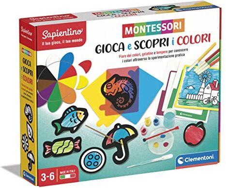 Clementoni Sapientino Montessori Gioca E Scopri I Colori Gioco Montessori 3 Anni, Gioco Educativo Per Conoscere I Colori, Sviluppo Linguaggio Made In Italy