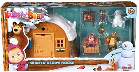 Simba Masha e Orso Playset Casa Inverno, , + 3 Anni, Inclusi Masha e Orso con Tanti Accessori