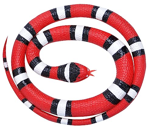 Wild Republic Rubber Snake-46, Colore Scarlatto, 117 cm,