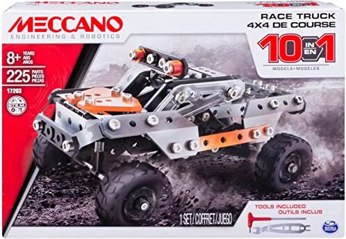 MECCANO Set Costruzioni 10 Modelli Veicolo Pick-Up, Pezzi in Metallo