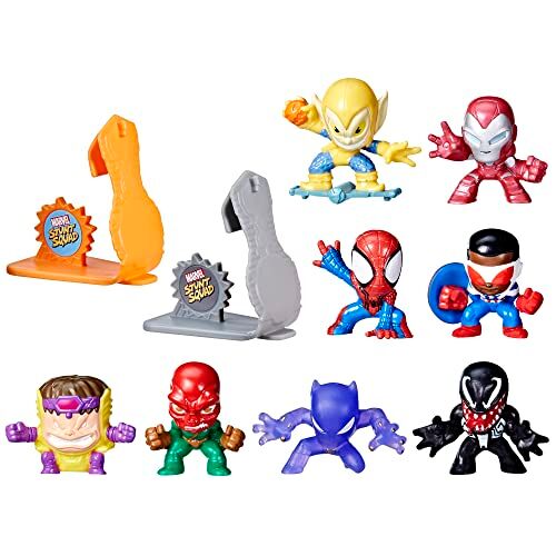 Hasbro Marvel Stunt Squad Collection Pack, Set di Action Figure Marvel, Giocattoli di Supereroi, Action Figure Mini, Giocattoli per Bambini e Bambine [Esclusivo Amazon]