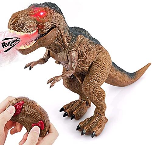 Baztoy Dinosauro Telecomandato Giocattolo Giochi Animali Drago con Funzione Spruzzare e Suoni per Bambini Educativi Compleanno Natale Pasqua Regali Ragazzi Ragazze 3 4 5 6 7 8 9 10 11 12 Anni