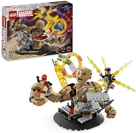 Lego Marvel Spider-Man vs. Uomo Sabbia: Battaglia Finale con Minifigure dei Cattivi, Gioco di Ruolo per Bambini, Bambine, Ragazzi e Ragazze, Idea Regalo da Supereroi, Set da No Way Home