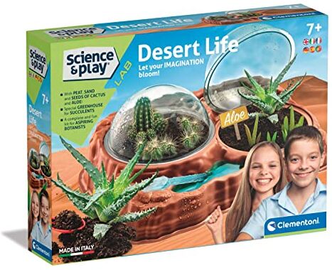 Clementoni - Science & Play Lab-Desert Life, Bambini-Laboratorio Botanica, Gioco scientifico 7 Anni-Made in Italy, Multicolore, , Esclusivo Amazon