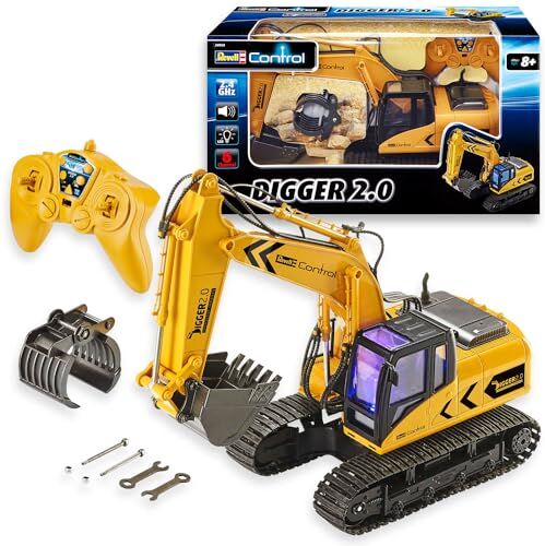 Revell - Digger 2.0 Kit Modello Scavatrice, Colore Giallo, 40098037