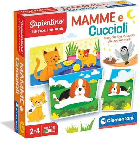 Clementoni Mamme e Cuccioli Gioco Educativo Sapientino, Multicolore, 2 Anni