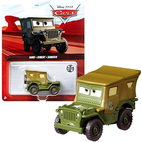 Mattel Selezione Veicoli Racing Style, Disney Cars, Cast 1:55 Veicoli Auto, DXV29N Cars 3 Single:Sarge ()