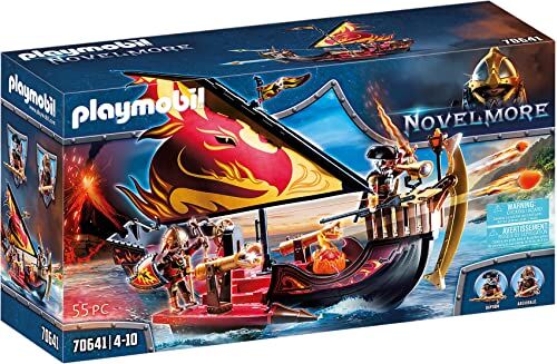 Playmobil Novelmore 70641 Nave infuocata dei Guerrieri di Burnham, Dai 4 anni