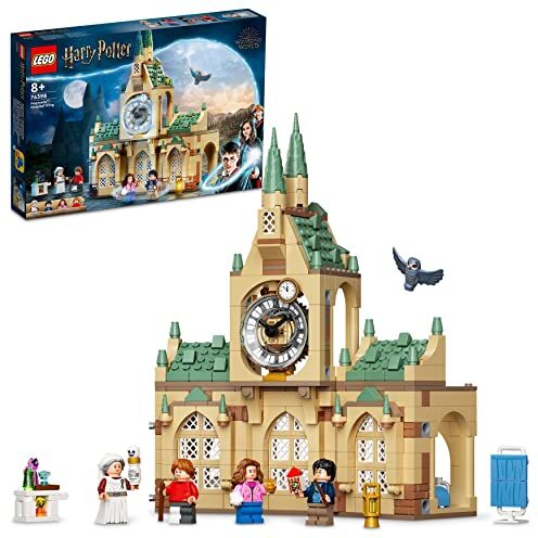 Lego Harry Potter Ala dell’infermeria di Hogwarts, Modular Building Set da Collegare al Castello Giocattolo, con Torre dell'Orologio e Minifigure di Ron Weasley, Hermione Granger e Madame Chips