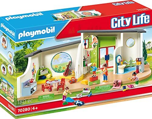 Playmobil City Life 70280 Asilo "Arcobaleno" con luci e suoni, Dai 4 anni