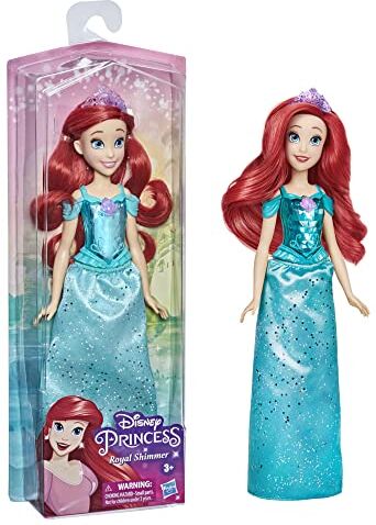 Disney Princess Royal Shimmer Bambola di Ariel, Fashion Doll con Gonna e Accessori, Giocattolo per Bambini dai 3 Anni in su