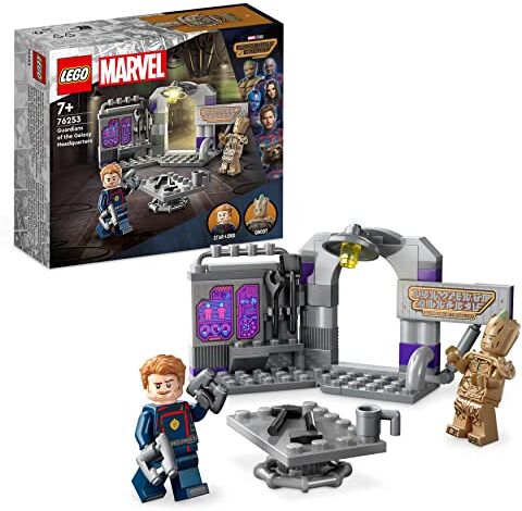 Lego Marvel Quartier Generale dei Guardiani della Galassia Volume 3 con Minifigure di Groot e Star-Lord, Giocattoli da Supereroi per Bambini, Ragazzi e Ragazze