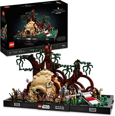 Lego Star Wars Diorama Addestramento Jedi su Dagobah, Set Gadget per Adulti con Minifigure di Yoda, R2-D2 e l'X-Wing di Luke Skywalker, Idea Regalo per Uomo o Donna, per Lui o per Lei