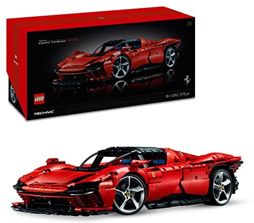 Lego Technic Ferrari Daytona SP3, Set Modello di Auto da Costruire, Supercar Rossa in Scala 1:8, Kit Modellismo per Adulti da Collezione, Idea Regalo Uomo o Donna, Serie Ultimate Cars Concept