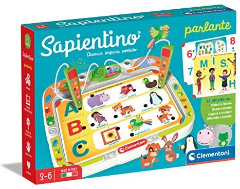 Clementoni Sapientino Parlante Banchetto Con Schede Attività E Penne Interattive, Gioco Educativo 3 Anni, Elettronico (Versione In Italiano) Made in Italy