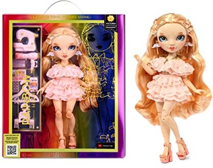 Rainbow High Fashion Doll: VICTORIA WHITMAN. Bambola Rosa Chiaro con Vestito alla Moda e Oltre 10 Accessori di Gioco Colorati. Dai 4 ai 12 Anni