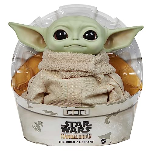 Mattel Disney Star Wars The Child The Mandalorian, da 28 cm, Peluche Giocattolo per Bambini 3+ Anni,