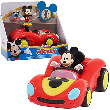 Giochi Preziosi 11 Topolino con auto da corsa, personaggio da 8 cm circa, per bambini dai 3 anni, Multicolore