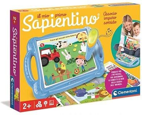 Clementoni Sapientino Il Mio Primo Sapientino Banchetto Gioco Educativo Elettronico Parlante per Bambini 2 Anni, Attività con Schede e Penna Interattiva, Made in Italy