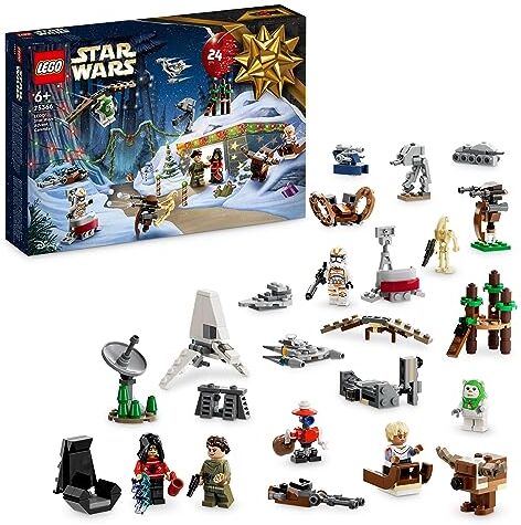 Lego Star Wars Calendario dell'Avvento 2023 con 24 Regali tra cui 9 Personaggi, 10 Veicoli Giocattolo e 5 Iconici Mini-Modelli, Regalo per il Countdown di Natale per Bambini e Fan