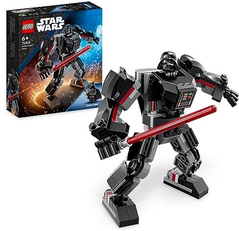 Lego Star Wars Mech di Darth Vader, Action Figure Snodabile da Costruire con Abitacolo per Minifigure e Grande Spada Laser Rossa, Giochi da Collezione per Bambini e Bambine dai 6 Anni in su