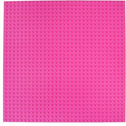 Strictly Briks Base per costruzioni impilabile compatibile con tutte le principali marche 25,4 x 25,4 cm rosa