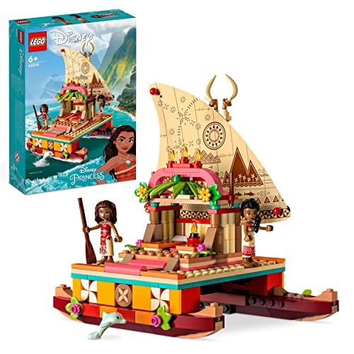 Lego Disney Princess La Barca a Vela di Vaiana con Mini Bambolina di Sina e Delfino, Giocattolo Creativo per Bambine e Bambini dai 6 Anni in su