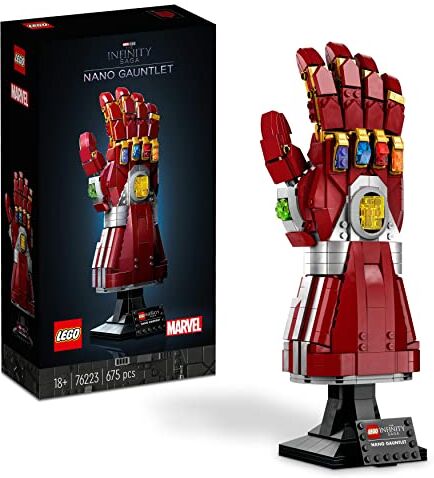 Lego Marvel Guanto dell'Infinito di Iron Man, Idea Regalo per Adulti, Uomo o Donna Fan dei Supereroi, Modellino da Costruire con Gemme dell'Infinito, Set Film Avengers: Endgame