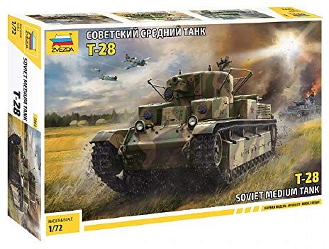 Zvezda 5064 T-28 Soviet Heavy Tank WWII scala 1/72, Plastic Model Kit