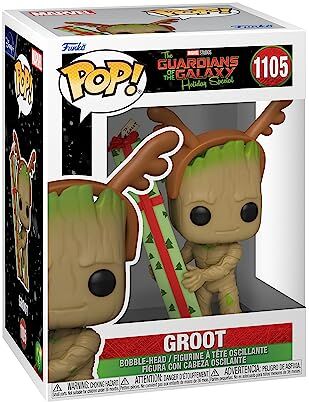 Funko Pop! Marvel: Guardians Of The Galaxy Holiday Special Groot Marvel Comics Fumetti Marvel Figura in Vinile da Collezione Idea Regalo Merchandising Ufficiale Movies Fans