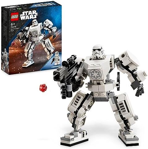 Lego Star Wars Mech di Stormtrooper, Modello di Action Figure Costruibile con Parti Snodabili, Cabina per Minifigure e Grande Blaster, Gioco da Collezione per Bambini e Bambine dai 6 Anni in su