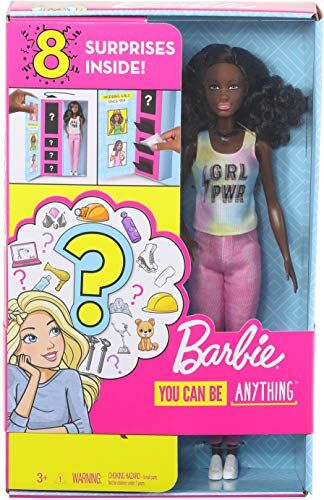 Barbie Carriere a Sorpresa Bambola e 2 Outift Geologa e Toelettatrice, Giocattolo per Bambini 3+ Anni,