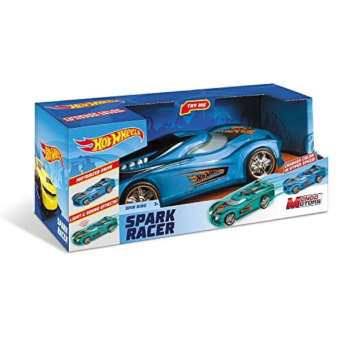 Mondo Motors Hot Wheels Spark Racers Spin King macchina a frizione per Bambini luci e suoni