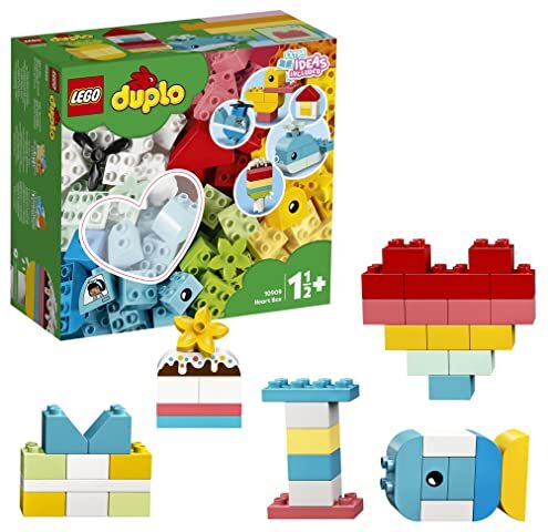 Lego DUPLO Classic Scatola Cuore, Primi Mattoncini Colorati da Costruzione, Giochi Educativi e Creativi per Bambini da 1,5 Anni,