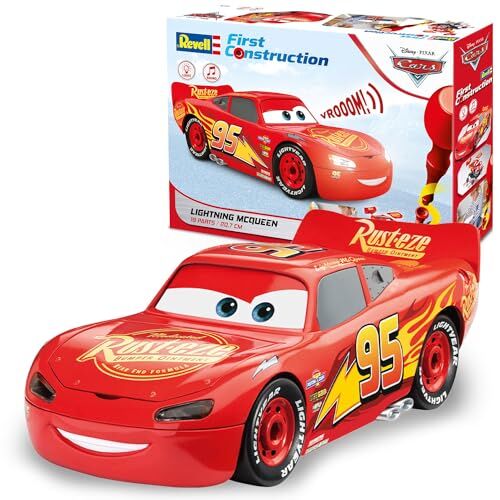 Revell First Lightning McQueen Disney Cars (Luce e Suono) Scala 1:20 (Light & Sound), Colore Rosso