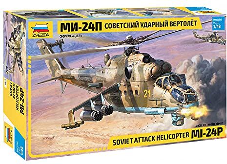 Zvezda MIL Mi-24P Russ.Attack Helicopter scala 1/48, Plastic Model Kit