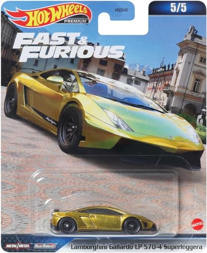 Hot Wheels Fast and Furious Die Cast Car Model Lamborghini Gallardo LP 570-4 Superleggera 5/5  Scala 1:64 6 cm