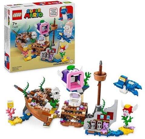 Lego Super Mario Pack di Espansione Il Veliero Sommerso di Dorrie, Giochi per Bambini da 7 Anni con Barca Giocattolo da Collezione e 4 Personaggi, Regalo per Gamer da Abbinare a Uno Starter Pack