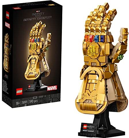 Lego Marvel Guanto dell’Infinito di Thanos, Kit Modellismo da Costruire per Adulti Fan dei Supereroi Avengers, Idea Regalo per Uomo o Donna da Collezione