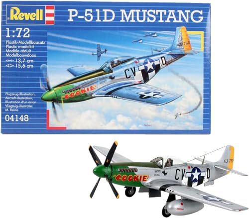 Revell 04148 P-51 D Mustang Modellino in plastica Non costruita/Non Verniciata, Scala 1:72, 10 Anni