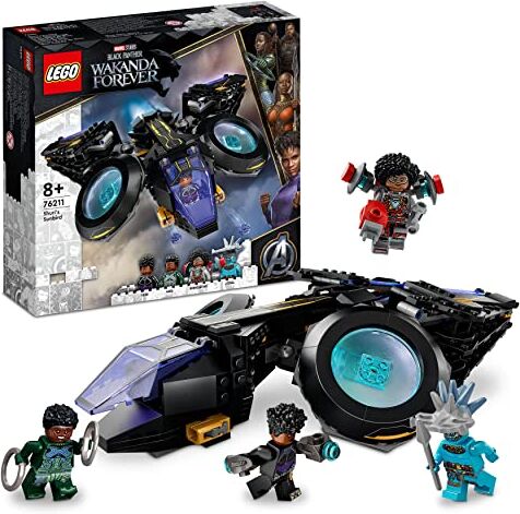 Lego Marvel Sunbird di Shuri, Aereo Giocattolo di Black Panther, Giochi per Bambini e Bambine con Supereroi dal film Wakanda Forever, Idee Regalo