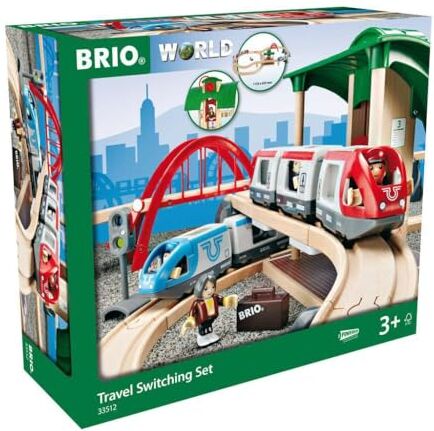 Brio Set Ferrovia con Scambio,  World Ferrovie, Giochi per Bambini, Età Raccomandata 3+ Anni, Compatibile con Tutti i Prodotti