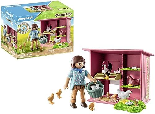 Playmobil Country  Pollaio, con gallo, galline e pulcini, giocattolo per bambini dai 4 anni in su