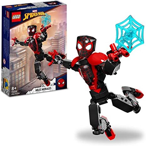 Lego Marvel Personaggio Di Miles Morales, Action Figure Di Spider-Man Giocattolo Snodabile, Supereroe Da Collezione, Idea Regalo Di Compleanno Per Bambini