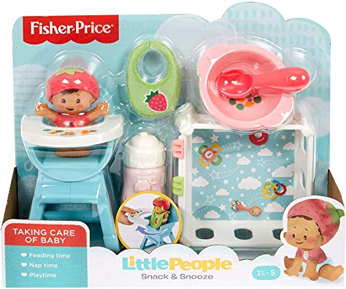 Fisher Price - Little People Babies, Playset con Personaggio e Accessori Giocattolo per Bambini 18+ Mesi, Multicolore,