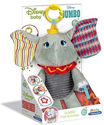 Clementoni Disney Dumbo First Activities Plush, Peluche Disney Dumbo