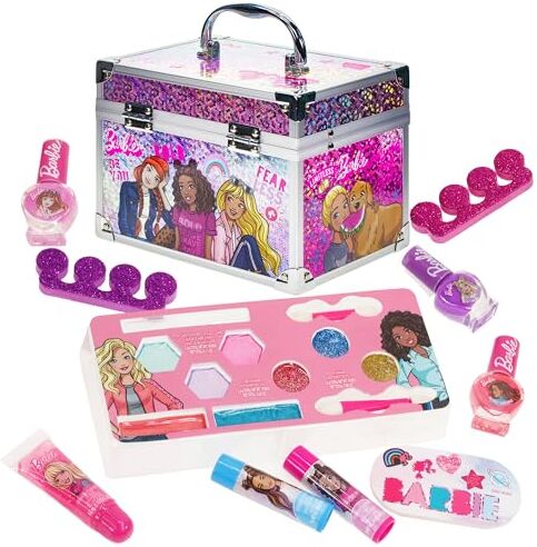 Townley Girl Barbie Trucchi Bambini Set   Set di Trucchi per Bambine con lucidalabbra, smalto e altro  Regalo per Bambini dai 3 + di