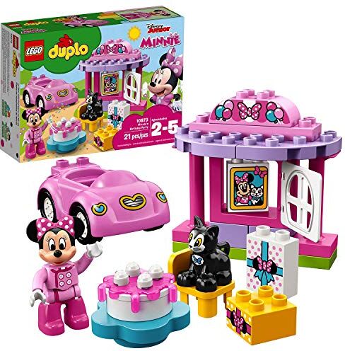 Lego DUPLO Disney La Festa di Compleanno di Minnie, Gioco Educativo con Macchina Giocattolo, Set di Grandi Mattoncini per Bambini di 2-5 Anni,