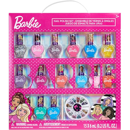Townley Girl Barbie Set Smalti per Unghie per Bambini   Smalto non Tossico e Rimovibile   Regalo per Bambini dai 3 anni in su di