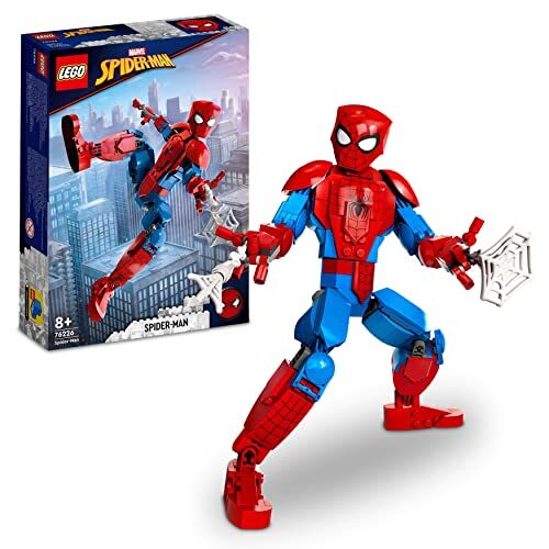 Lego Marvel Personaggio Di Spider-Man Giocattolo, Set Con Action Figure Snodabile, Film Supereroi, Modellino Da Collezione, Giochi Per Bambini E Bambine